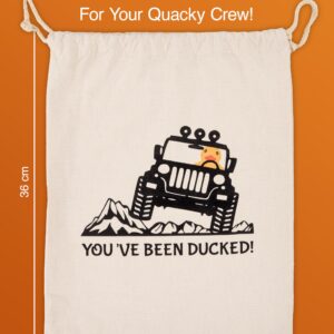 Jeep Ducks for Ducking Drawstring Duck Bag - 14" x 11" - Rubber Ducks for Jeep Ducking Bag Holds up to 50 Jeep Ducks for Ducking and Jeep Duck Tags - Gift for Jeep Owner/Lover - Ducks for Jeeps