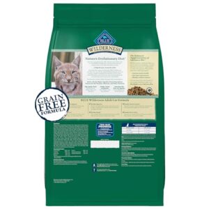 Blue Buffalo Wilderness Nature's Evolutionary Diet High-Protein, Grain-Free Natural Dry Food for Adult Cats, Duck, 5-lb. Bag