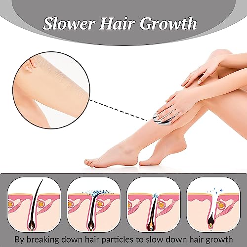 NOBVEQ Crystal Hair Eraser,Reusable Crystal Hair Remover Magic Painless Exfoliation Hair Removal Tool, Magic Hair Eraser for Back Arms Legs Fast & Easy Crystal Hair Eraser for Women and Men (Silver)