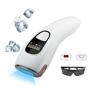 one beauty ipl hair removal for women and men, ice-cooling, ice painless laser hair removal, fda cleared, permanent hair removal device for facial whole body, 999999 flashes hair remover with 5 modes