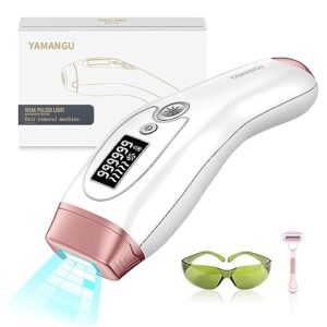 painless hair removal for women permanent,at home hair removal device for women and man facial armpits legs arms bikini line whole body (light red - white)