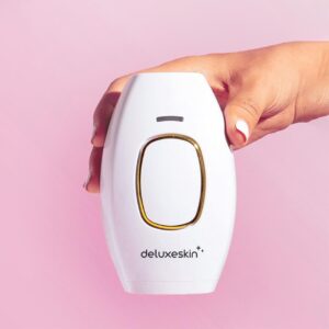 Deluxeskin Laser Hair Removal At Home - IPL Hair Removal Device | The Ultimate Skincare Routine for Beautiful, Radiant Skin of Bikini, Legs, Arms, Face, Upper Lips | Facial Hair Removal Handset