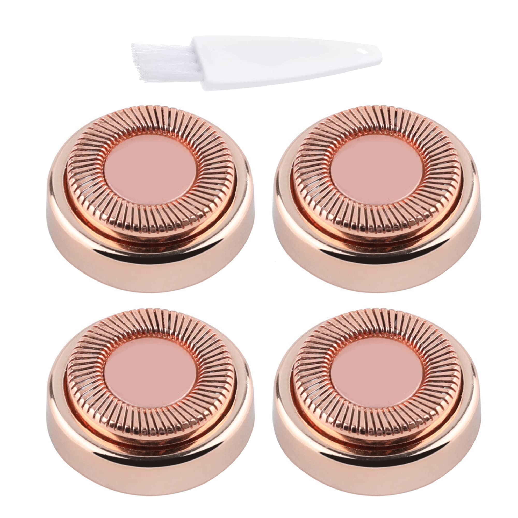 4PCS Facial Hair Remover Replacement Heads for Finishing Touch Flawless Facial Hair Removal Tool for Women, As Seen On TV 18K Gold-Plated Rose Gold, First Generation