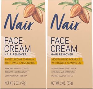 nair hair remover face cream, 2 oz, pack of 2