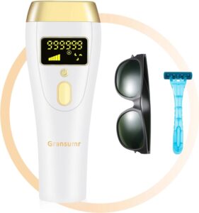 gransumr ipl laser hair removal device at-home permanent painless hair remover for women and men best whole body facial face armpits back legs arms face bikini line