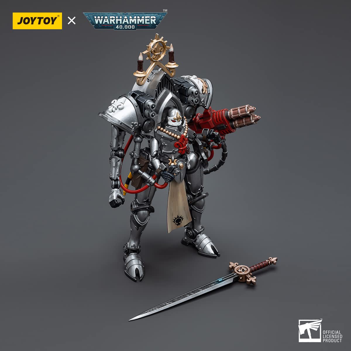 JOYTOY 1/18 Warhammer 40,000 Action Mecha Adepta Sororitas The Argent Shroud Paragon Warsuit Sister Collaen Collection Model(7.87-Inch)