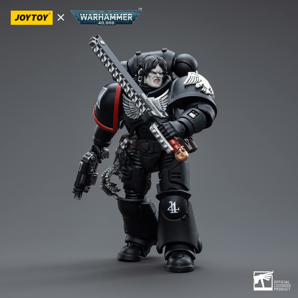 JOYTOY 1/18 Warhammer 40,000 Action Figure Raven Guard Intercessors Brother Colvane Collection Model(4.7Inch)