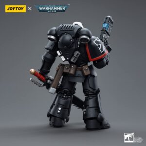 JOYTOY Warhammer 40,000 Action Figure, Raven Guard Intercessors Sergeant Ashan, 1/18 Warhammer 40K 4.7Inch Collection Model for Unisex, Adult, Christmas, Birthday Gifts, Ages 15 and Up