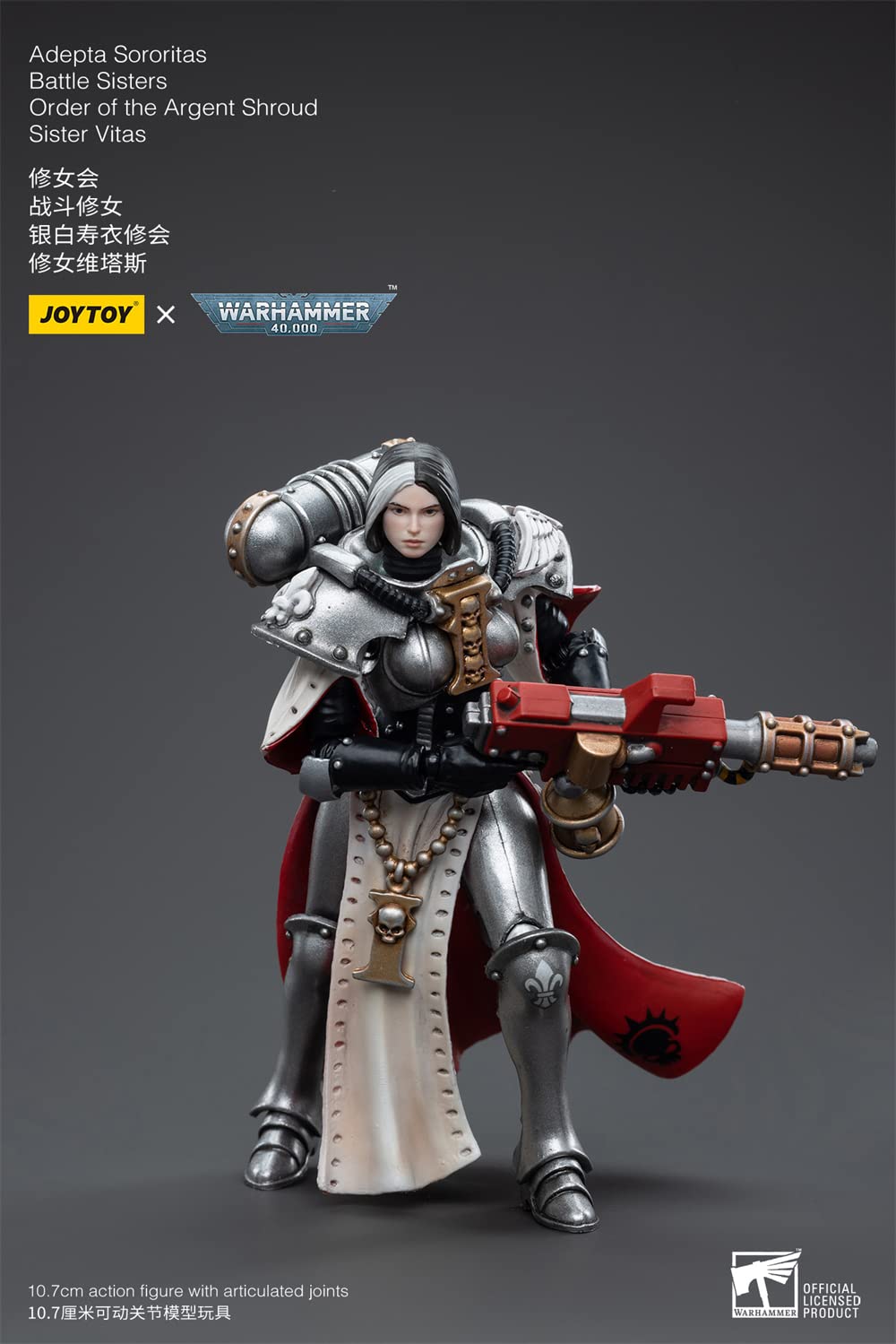 HiPlay JoyToy Warhammer 40K: Adepta Sororitas Argent Sister Vitas 1:18 Scale Figure