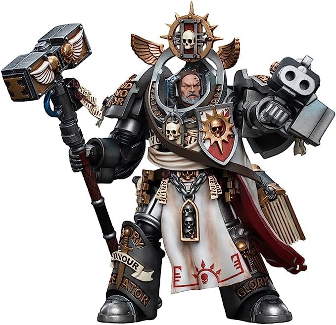 JOYTOY Warhammer 40,000 1/18 Action Figure Grey Knights Grand Master Voldus Collection Model(5.03inch)