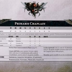 Games Workshop 99120101180" Space Marines Primaris Chaplain Plastic Kit