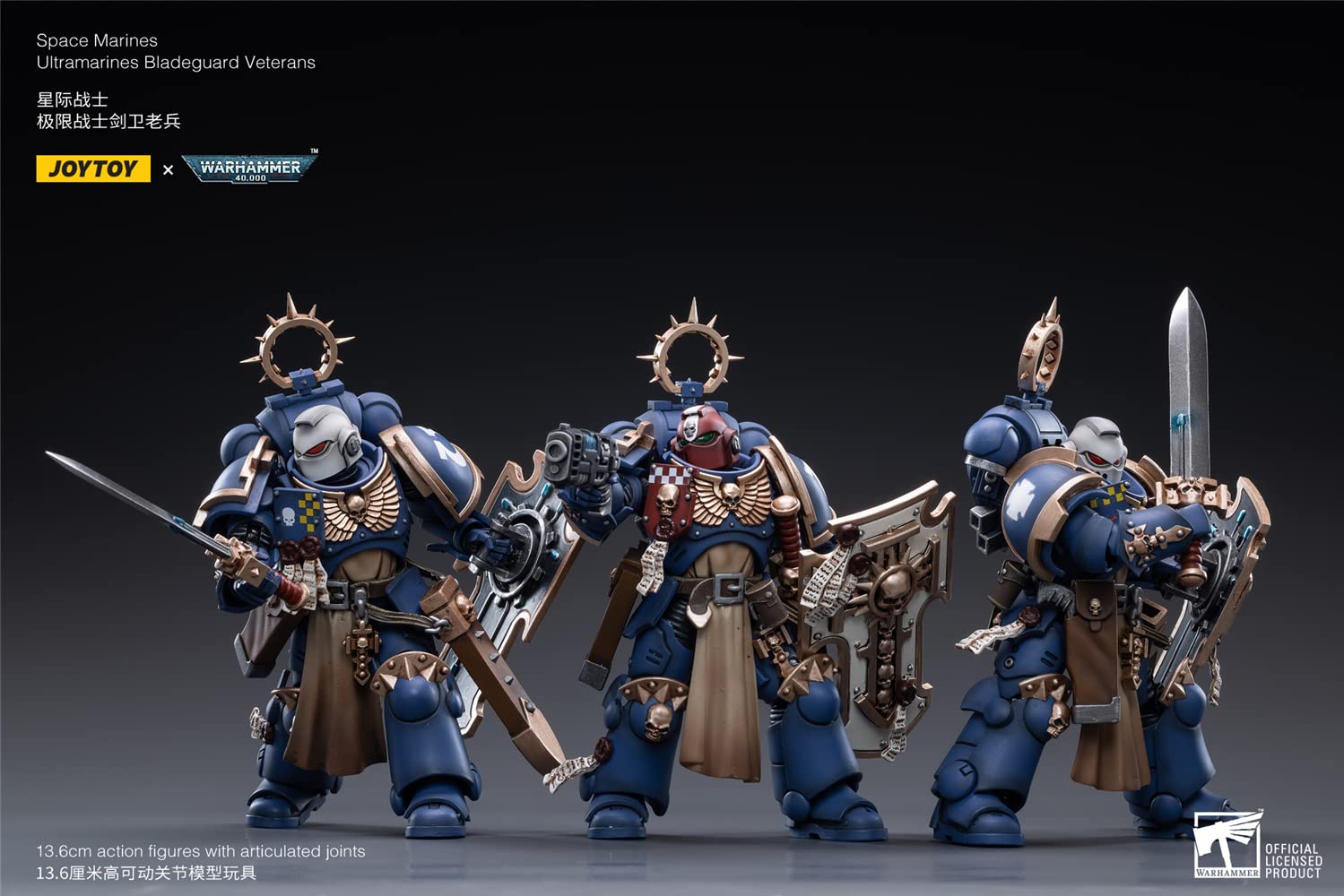 HiPlay JoyToy Warhammer 40K 1/18 Scale Science-fiction Action Figures-Ultramarines Space Marines Bladeguard Veterans 03