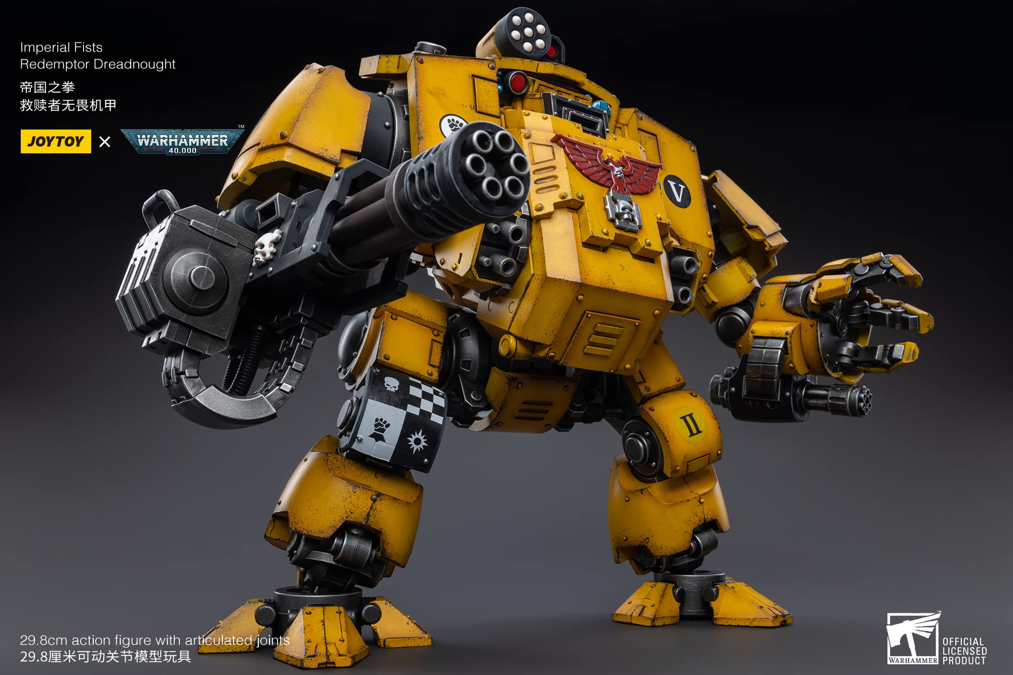 BLOOMAGE JOYTOY (BEIJING) TECH Warhammer 40k: Imperial Fists Redemptor Dreadnought 1:18 Scale Figure