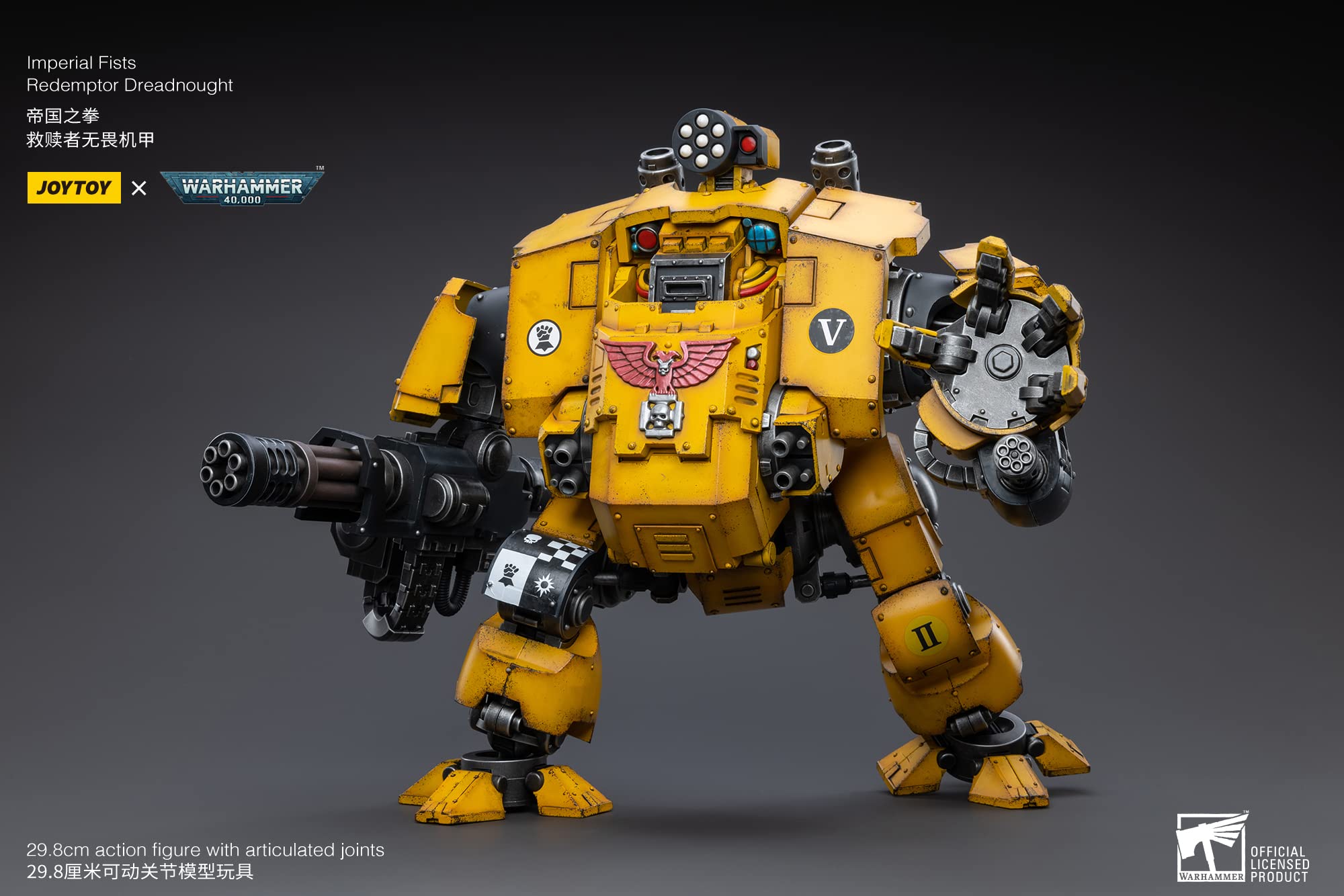 BLOOMAGE JOYTOY (BEIJING) TECH Warhammer 40k: Imperial Fists Redemptor Dreadnought 1:18 Scale Figure