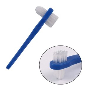 JINJIASUYISU 3Pcs Denture Brush Dual Head Toothbrushes Hard Denture Cleaning Brush Denture Toothbrush Cleaning Brush for Keeping Dentures Clean