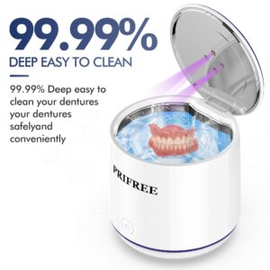 Ultrasonic Cleaner for Dentures, Retainer, Aligner, Mouth Guard, Braces, Jewelry, Whitening Trays, Toothbrush Head, 45kHz Portable Ultrasonic Retainer Cleaner, For Home and Travel purple