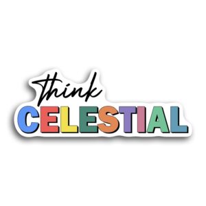 think celestial lds sticker bible sunshie jesus god faith religious v2 vinyl die cut sticker for car laptop phone water bottle guitar helmet gift idea merchandise decor decal stuff