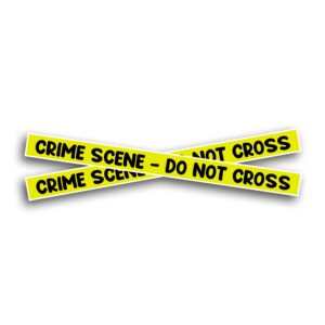 Crime Scene Tape Stickers True Crime Podcasts Stickers Funny Stickers Crime Laptop Decals Crime Tumbler Stickers Crime Water Bottle Vinyl Die Cut Sticker for Car Laptop Phone Guitar Helmet Gift Idea