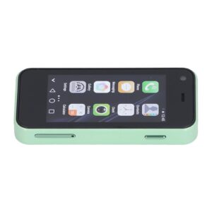 Mini Smartphone WiFi Dual SIM Mobile Phone GPS Portable Quad Core Backup with Protective Cover for Childrens Daily Life (Matcha Green)