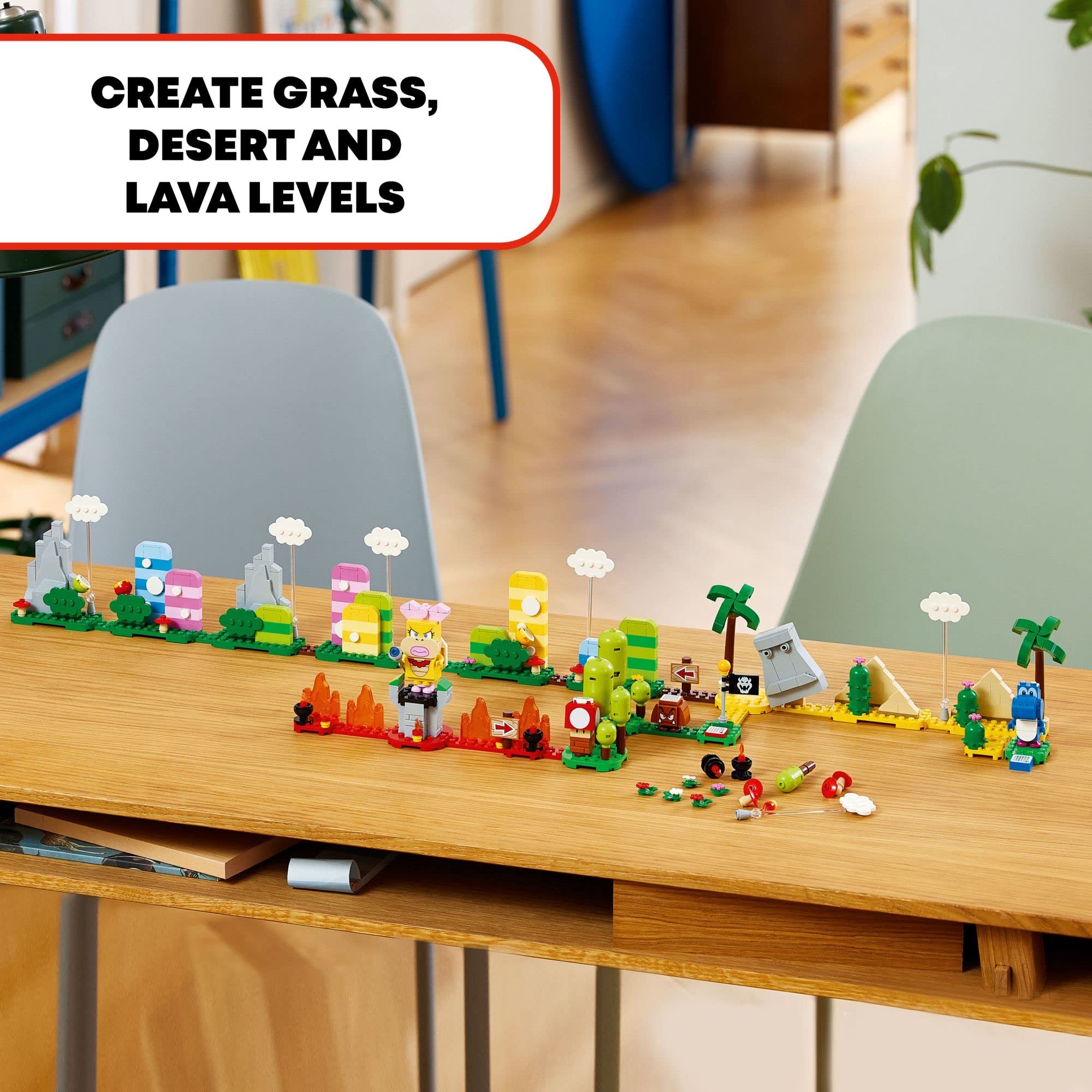 LEGO Super Mario Creativity Toolbox Maker Set 71418, Create Your Own Levels with Figures, Grass, Desert and Lava Builds, Starter Course Expansion, Toy Gift Idea for Kids 6 Plus