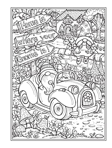 Creative Haven Gnome Sweet Gnome Coloring Book (Adult Coloring Books: Fantasy)