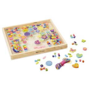 Melissa & Doug Created by Me! Bead Bouquet Deluxe Wooden Bead Set With 220+ Beads for Jewelry-Making, for 4+ years, Multicolor, 9½