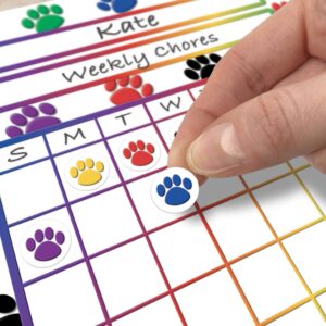 Teacher Created Resources Colorful Paw Prints Mini Stickers Value Pack (4742) 3/8 in