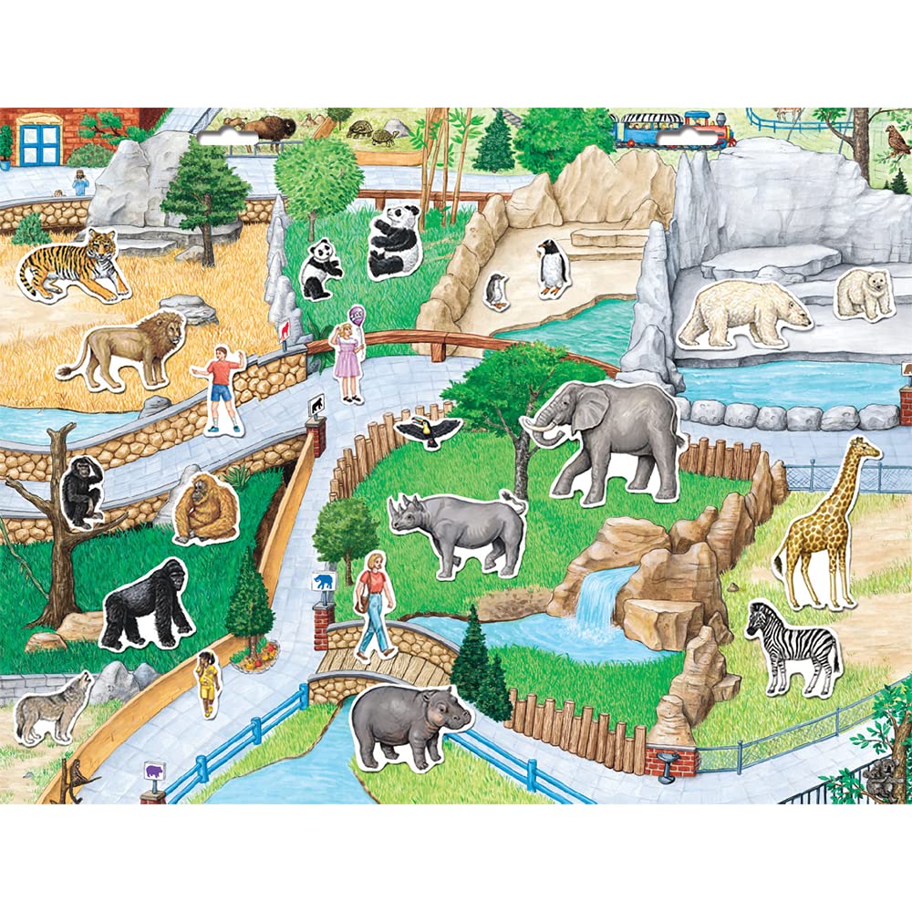 Create-A-Scene — Zoo Magnetic Playset — Portable Mess-Free Magnet Activities — For Ages 3+