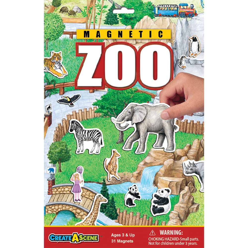 Create-A-Scene — Zoo Magnetic Playset — Portable Mess-Free Magnet Activities — For Ages 3+