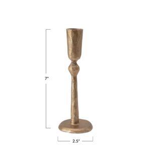 Creative Co-Op Hand-Forged Metal Taper, Antique Brass Finish Candle Holder