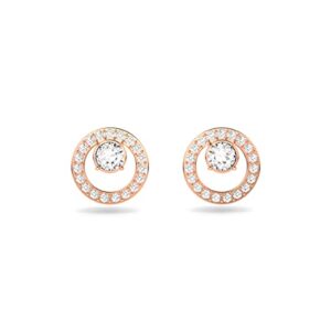 swarovski constella stud earrings with clear crystals on a rose-gold tone finished post and secure back closure