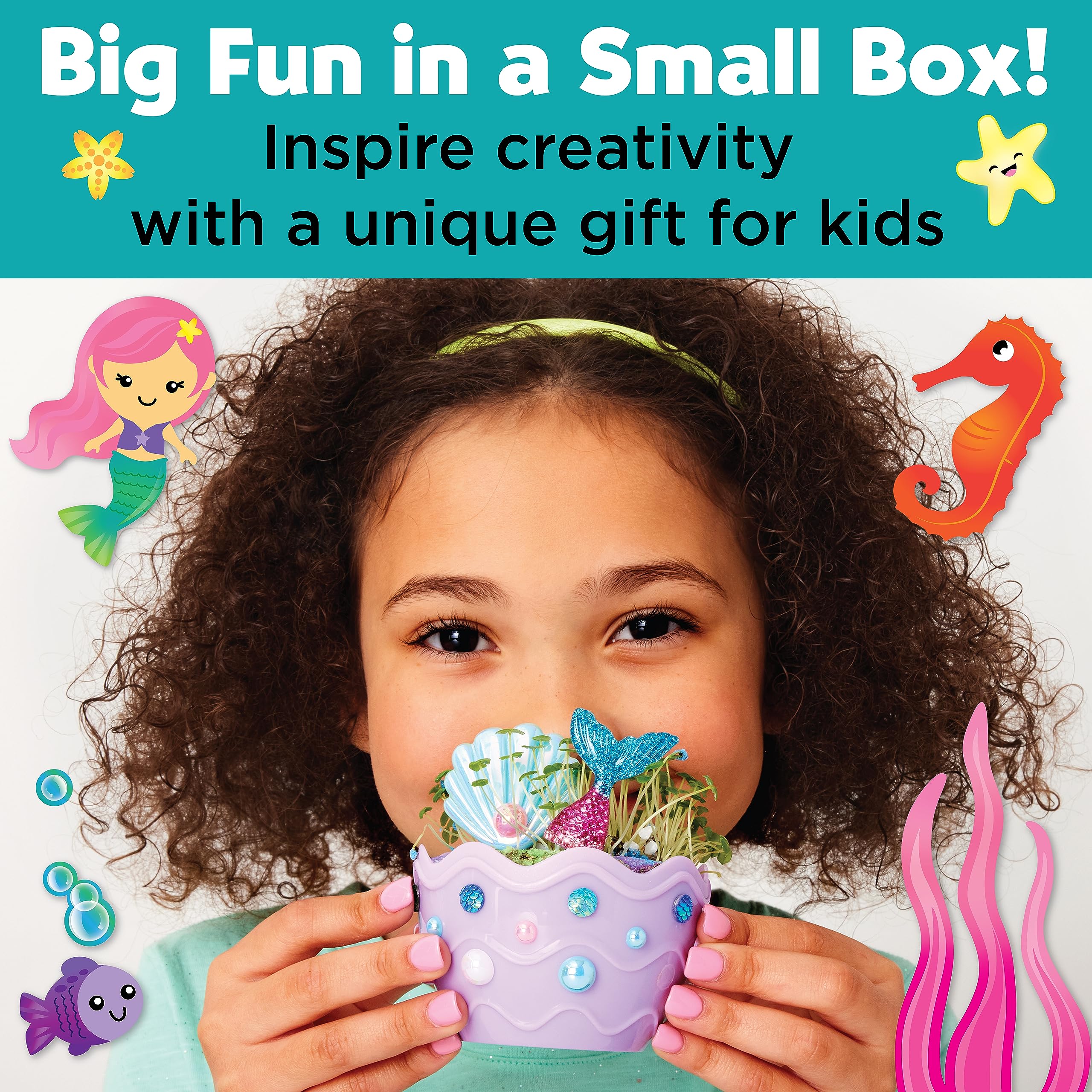 Creativity for Kids Mini Garden Mermaid Terrarium Kit - Crafts and Gifts for Girls Ages 6-8+, Stocking Stuffers