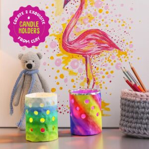 Light-up Clay Lanterns Making Kit Activity for Kids & Tween Girls Ages 8-14 Year Old - Best DIY Arts & Crafts Kits Easter Gifts - Creative Toys for Preteen & Teenagers Art Projects (Lanterns)