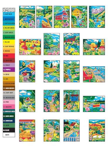 Creative Haven Country Scenes Color by Number Coloring Book (Adult Coloring Books: In The Country)