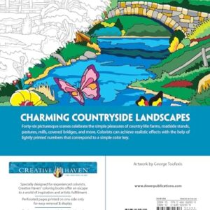 Creative Haven Country Scenes Color by Number Coloring Book (Adult Coloring Books: In The Country)