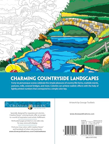 Creative Haven Country Scenes Color by Number Coloring Book (Adult Coloring Books: In The Country)