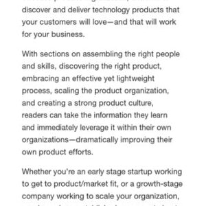 Inspired: How to Create Tech Products Customers Love (Silicon Valley Product Group)