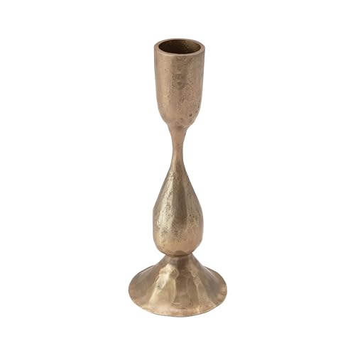 Creative Co-Op Hand-Forged Metal Taper, Antique Brass Finish Candle Holder