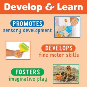 Creativity for Kids Sensory Bin: Construction Zone Playset - Preschool Learning Activities, Excavator Toys for Boys Ages 3-5+, Outdoor Toys and Gifts for Kids