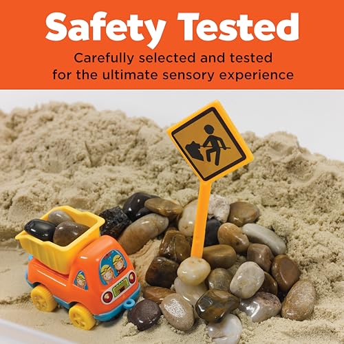 Creativity for Kids Sensory Bin: Construction Zone Playset - Preschool Learning Activities, Excavator Toys for Boys Ages 3-5+, Outdoor Toys and Gifts for Kids