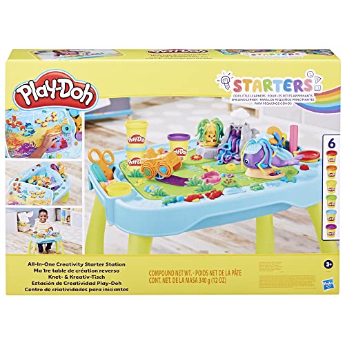 Play-Doh All-in-One Creativity Starter Station Activity Table Playset, Preschool Toys, Starter Sets, Kids Arts & Crafts, Ages 3+