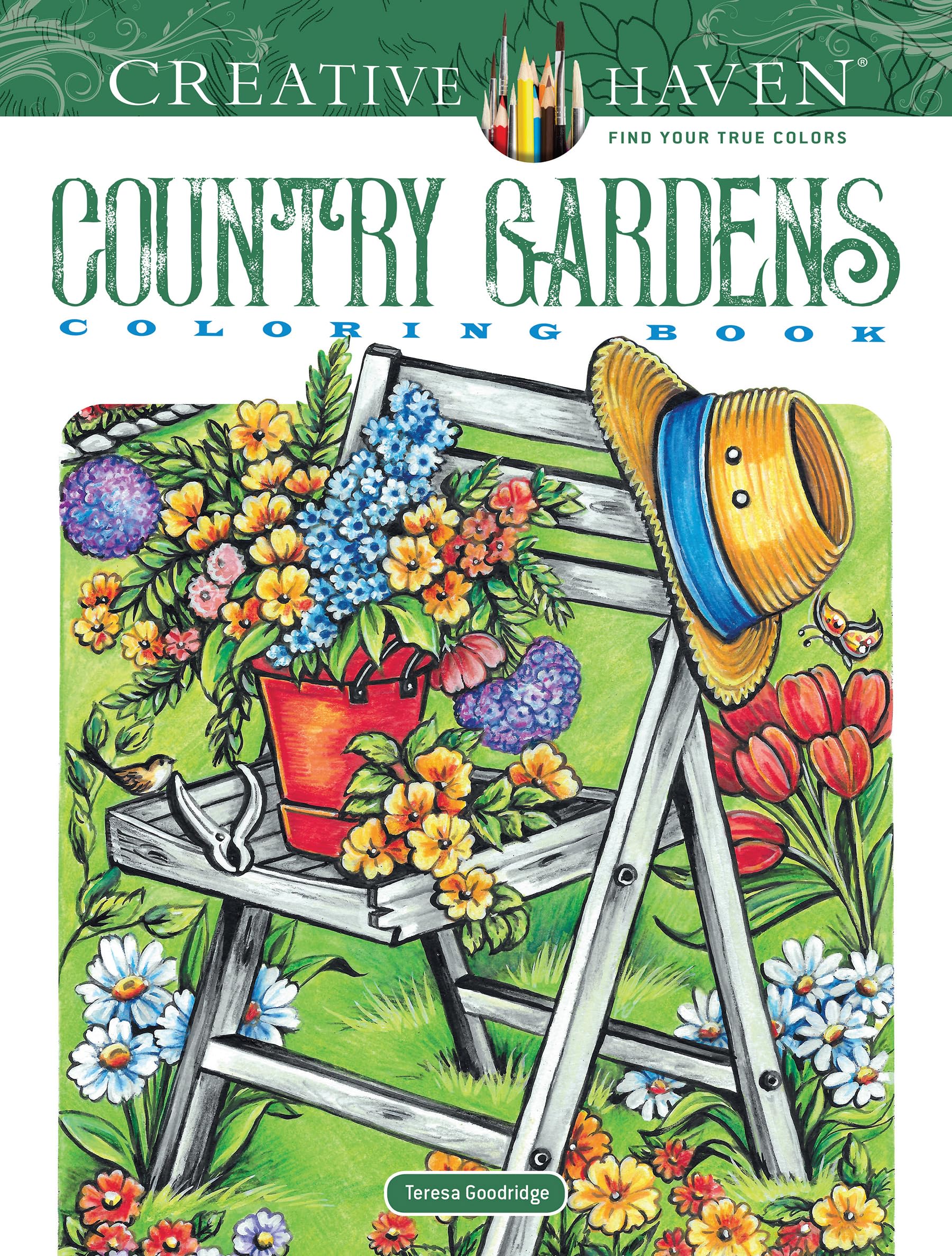 Creative Haven Country Gardens Coloring Book (Adult Coloring Books: In The Country)