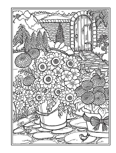 Creative Haven Country Gardens Coloring Book (Adult Coloring Books: In The Country)