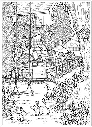 Creative Haven Country Gardens Coloring Book (Adult Coloring Books: In The Country)