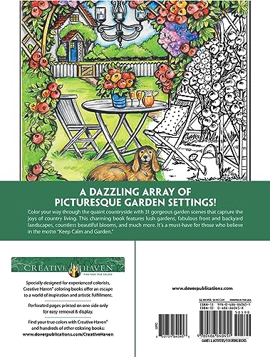 Creative Haven Country Gardens Coloring Book (Adult Coloring Books: In The Country)