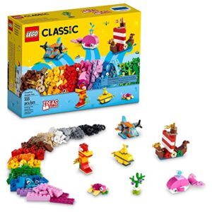 lego classic creative ocean fun 11018 building toy set for kids, boys, and girls ages 4+ (333 pieces)