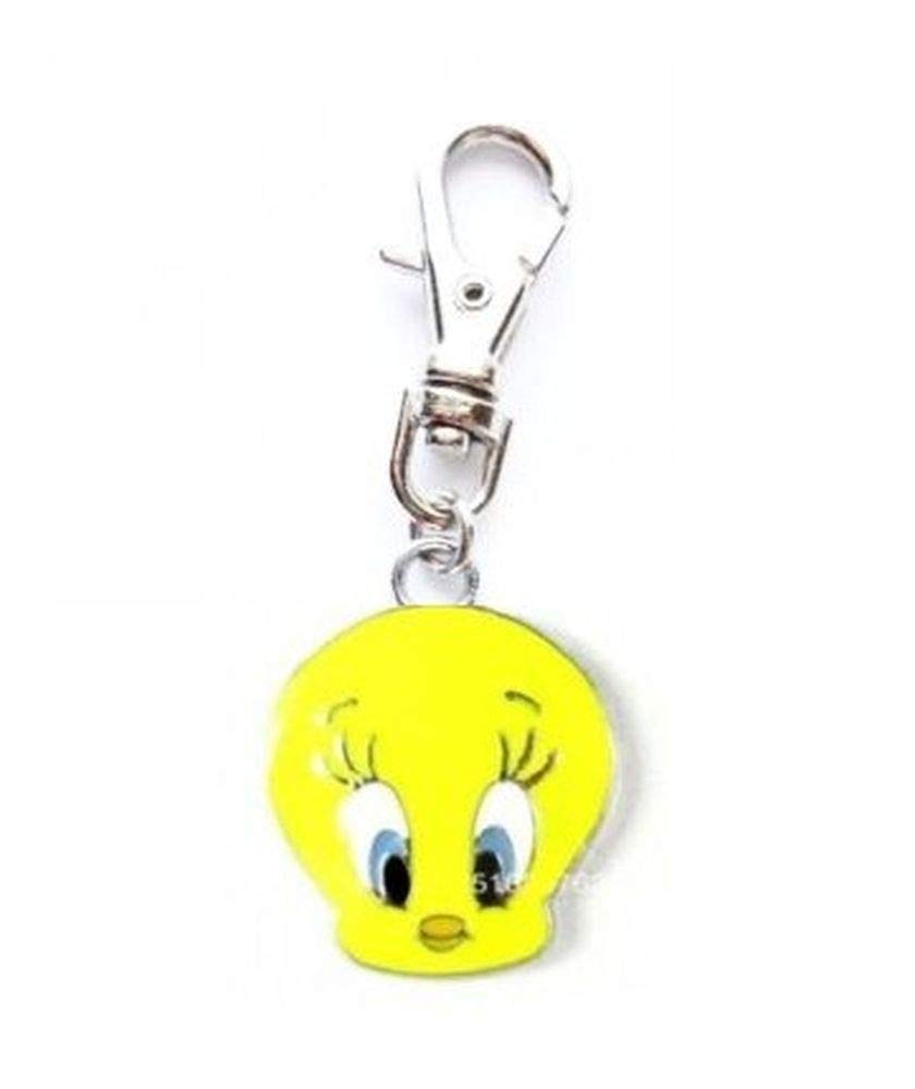 SMALL TWEETY BIRD LOONEY TUNES JEWELRY CHARM 3/4" ACROSS x 7/8" IN LENGTH FOR YOUR ZIPPER PULL PURSE WALLET BACKPACK OR SMALL DOG CAT PET COLLAR LEASH DIY ETC.