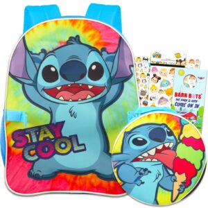 disney stitch backpack and lunch bag set - bundle with lilo backpack, stitch lunch box, stickers, more | lilo and stitch school supplies