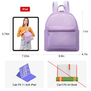 LOVEVOOK Mini Backpack for Women Purple Small Casual Backpack Fashion Bag Lightweight