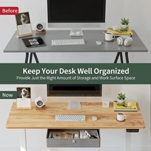 FEZIBO 40 x 24 Inches Standing Desk with Drawer, Adjustable Height Electric Stand up Desk with Storage, Sit Stand Home Office Desk, Ergonomic Computer Desk, Light Rustic